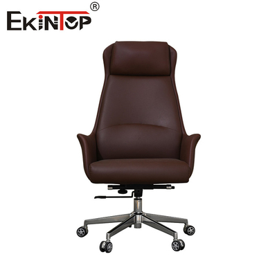 Comfortabele bruine leer kantoorstoel Meubelen in klassieke stijl Ergonomische schrijfstoel