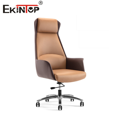 High Back PU Leather Office Chair Modern Style Design Ergonomische Drafting Chair