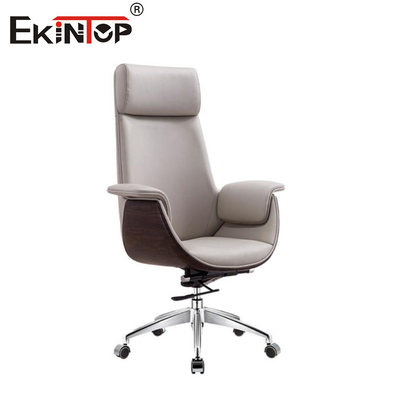Moderne stijlmanager Huid kantoorstoel met wielen Ergonomische schrijfstoel