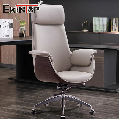 Modern stijl hoge rug wit leer kantoor stoel Home Office bureau stoel