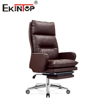 Hoog ruggroen Bruin PU Lederafkoppelend Draaiend kantoor Leders stoel Home Office Desk Stoel
