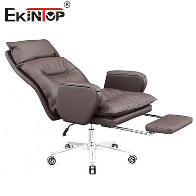 Hoog ruggroen Bruin PU Lederafkoppelend Draaiend kantoor Leders stoel Home Office Desk Stoel