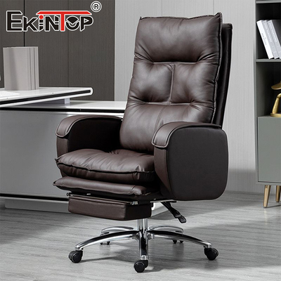 Hoogwaardige ergonomische liggende leer kantoorstoel Home Office Desk Chair