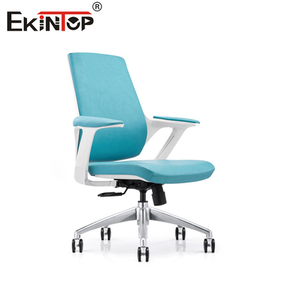 Goedkope zwarte leerstoel met middenrug Modern stijl Custom Breakroom stoelen