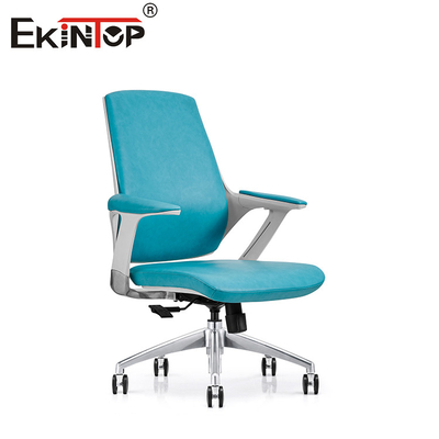 Mid back High Quality Executive Metal Frame Office Chair PU Leer BreakRoom stoelen