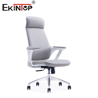 Groothandel Comfortabele 360 graden draaiende witte kantoor leer stoel Breakroom stoelen