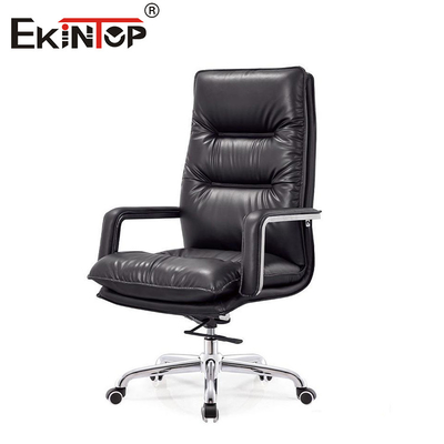 Groothandel professionele comfortabele 360 graden draaiende lederen stoel