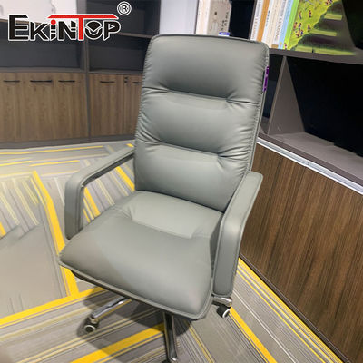 Groothandel professionele comfortabele 360 graden draaiende lederen stoel
