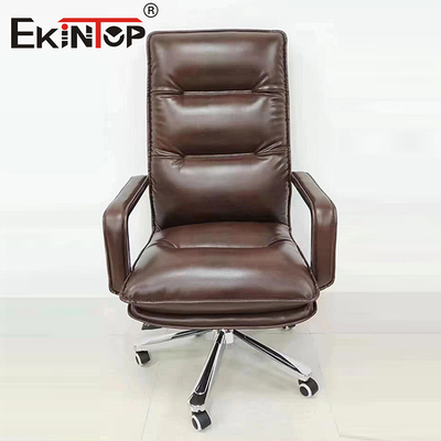 Fabrieksprijs Bruine Executive Office Chair Draaibare leer computer stoel Kwaliteit kantoor stoelen