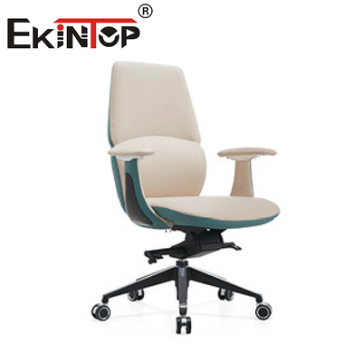 Hoogwaardige moderne leer ergonomische draaibare kantoorstoel Lederklubstoelen