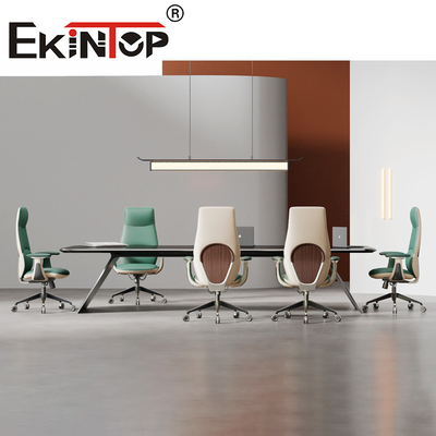 Hoogwaardige moderne leer ergonomische draaibare kantoorstoel Lederklubstoelen