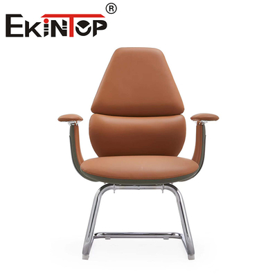 Moderne Executive Leather Arm Ergonomische Bruine PU Leather Office Chair Leather Club Chairs