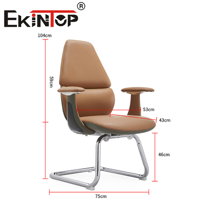 Moderne Executive Leather Arm Ergonomische Bruine PU Leather Office Chair Leather Club Chairs