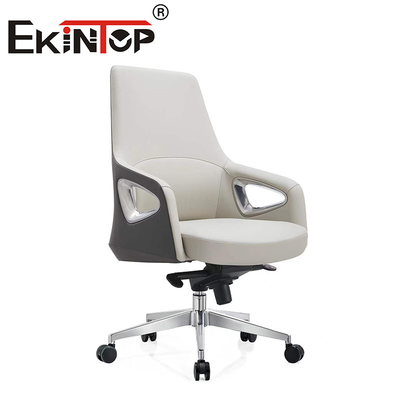 Mid back Swivel Executive Office Leather Chair For Office Furniture Leather Club Stoelen