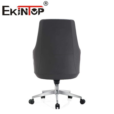 Mid back Swivel Executive Office Leather Chair For Office Furniture Leather Club Stoelen