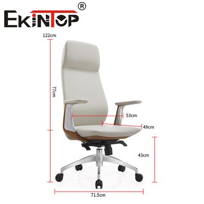 Op maat gemaakte moderne leer Executive Ergonomische kantoorstoel Lederklubstoelen