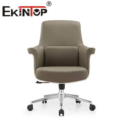 Ergonomische Mid back Computer PU Lederafdelingsstoel Vegan Lederafdeling