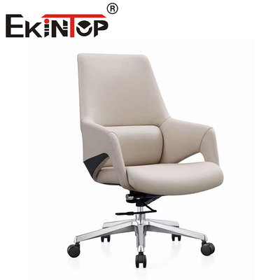 Moderne design Mid back Executive Swivel Echte ontspannende stoel Vegan Leer stoel