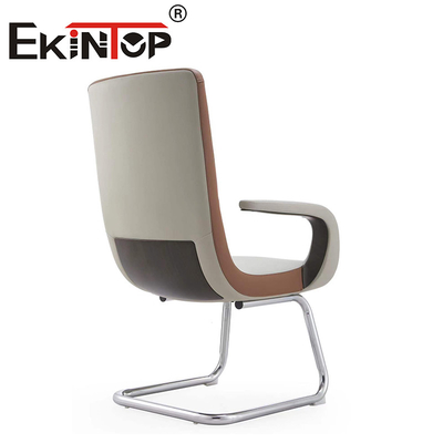 Hoogwaardige comfortabele PU-leer kantoorstoelen voor thuis / kantoorstoel van koeienleer