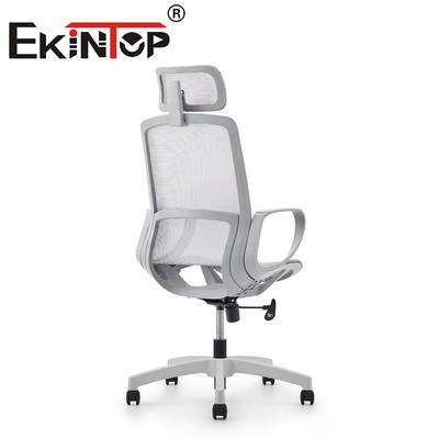 Witte bureaustoel Moderne stoel met hoge rug Bureaustoel Ergonomische luxe mesh rug stoel