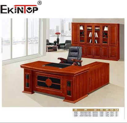 Ekintop Houten Computerbureau Directiebureau Baas Tafel Houten Kantoortafel