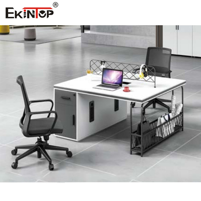 Convertibel van de het Werkstation Draaiend Melamine van de 2 Persoonscomputer de Raadsmateriaal