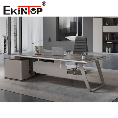 Studie moderne stijl bureau gasondersteund liftmechanisme met boekenkast