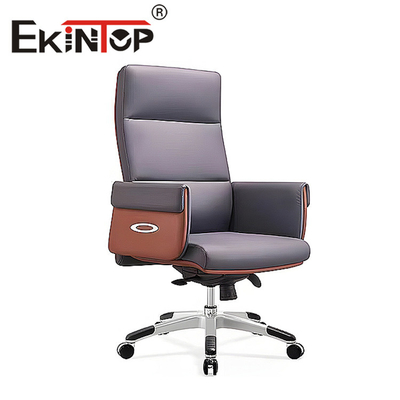 Het ergonomische Uitvoerende Materiaal die van de Leerstoel Pu Regelbaar draaien