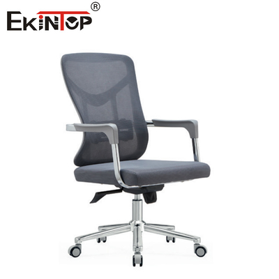 Midden-achterkant kantoorstoel met mesh rugleuning Modern design metalen benen met rollen