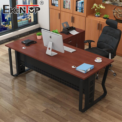 Classic Design Houten op maat gemaakte bureau Bureaubureau met metaalframe