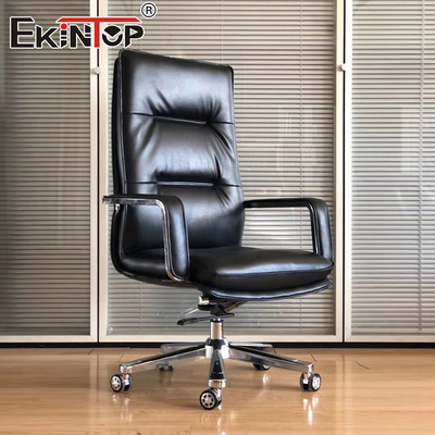 Klassieke stijl Comfort Lederafdelingsstoel Ergonomie Bedrijfsstoel Kwaliteit kantoorstoelen