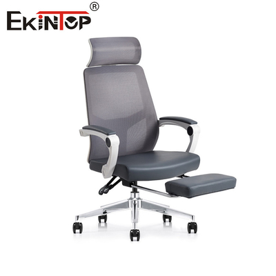 Hoge rughoogte verstelbare grijze ergonomische stoel full mesh kantoorstoel