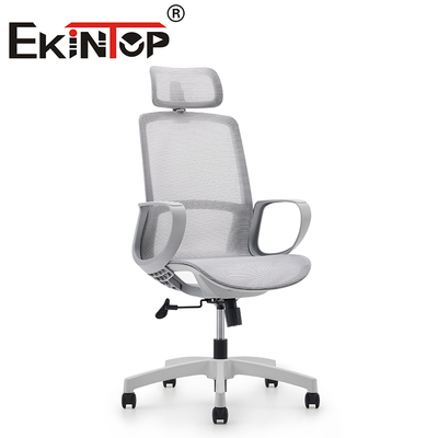 Witte bureaustoel Moderne stoel met hoge rug Bureaustoel Ergonomische luxe mesh rug stoel