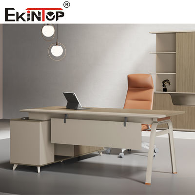 Ekintop Modern Wooden Corner Office Furniture Executive L Shape Office Table Desks